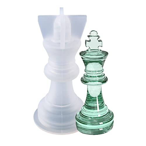 Fiorky Moldes de resina epoxi de ajedrez internacional de cristal 3D, molde de...