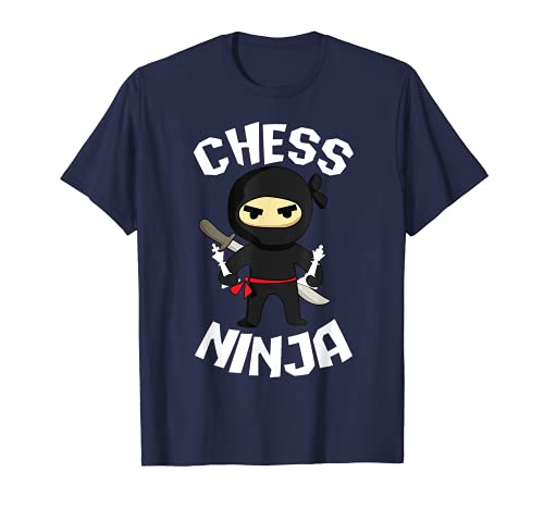 Ajedrez Ninja Divertido Para Niños y Adultos Ninja Negro Camiseta