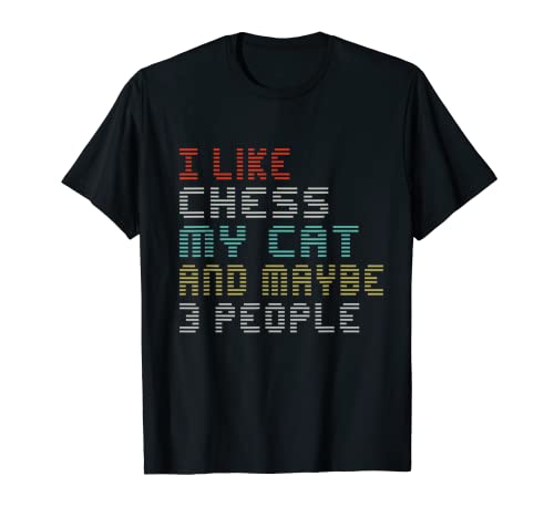 Me gusta el ajedrez mi gato y tal vez 3 personas - divertido jugador de ajedrez...