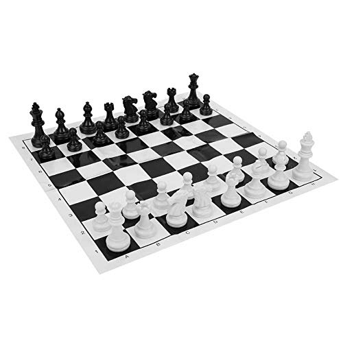 Alomejor Juego de ajedrez Internacional de plástico con ajedrez portátil Juego...