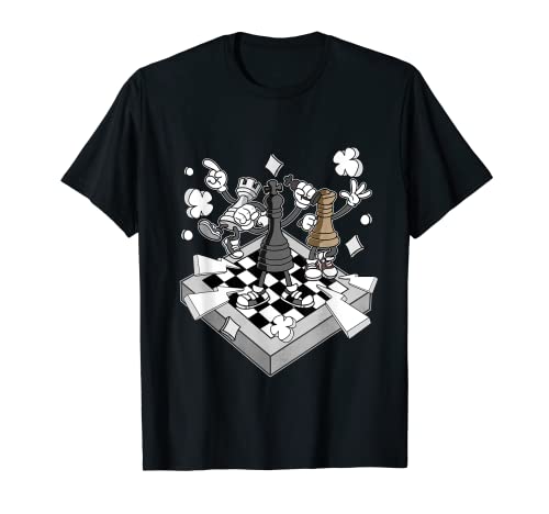 Figuras de batalla de ajedrez retro Chessman Checkmate Camiseta