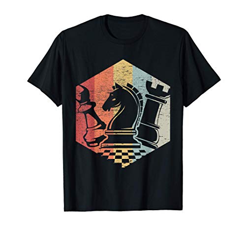 Vintage Ajedrez Regalo Retro Chessmen Jugador De Ajedrez Camiseta