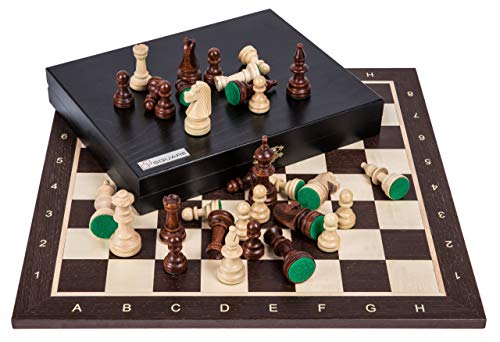 Square - Profesional Ajedrez de Madera Nº 5 - WENGE Lux - Tablero de ajedrez...