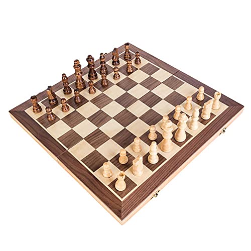 yunyun Ajedrez Portatil,magnético Portátil Plegable De Madera Chess Set,Juegos...