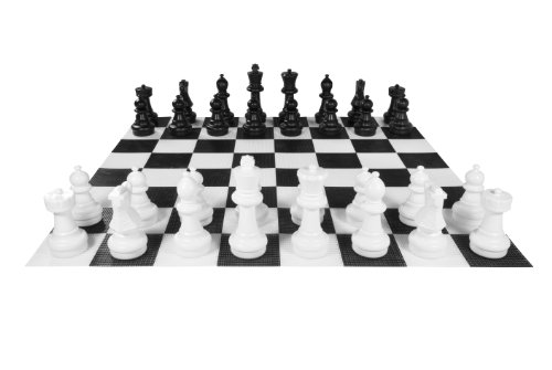 Uber Games Piezas de ajedrez gigantes – blanco y negro – Plástico – 60 cm...