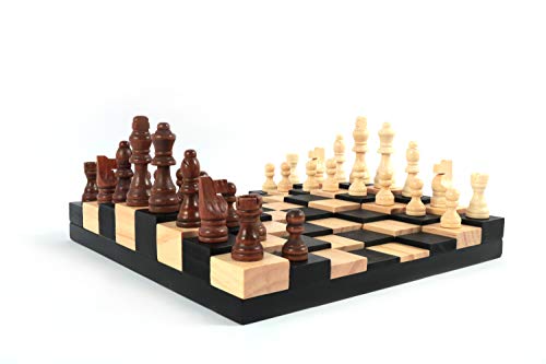 Bucephale Juego de ajedrez de Madera para Adultos con diseño Original en 3D...