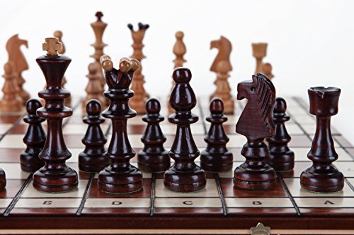 Wooden Magic Olímpico - Grande 40cm/10,8 en ajedrez Artesanal de Madera Set...