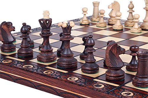 Chess and games shop Muba Hermoso juego de ajedrez de madera hecho a mano con...