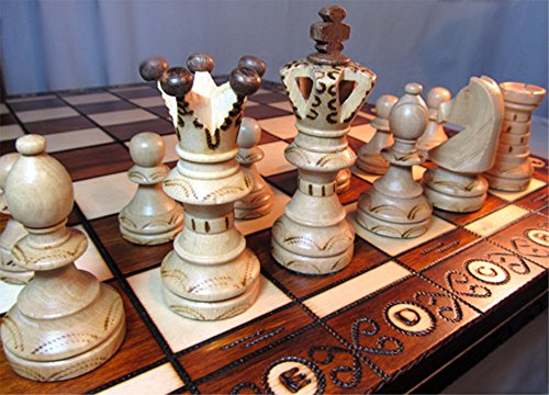 Chessebook Juego de ajedrez de madera, 52 x 52 cm