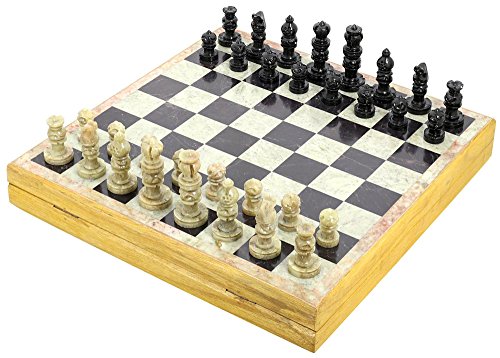 Shalinindia ajedrez Clasico Madera Rajasthan Arte único ajedrez de Piedra y...