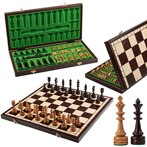 Hermoso juego de ajedrez de madera de cerezo dulce de lujo INDIAN DELUXE de 48...
