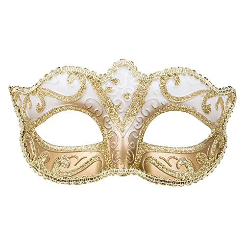 Boland 00338 - Máscara de ojos Venecia Felina, oro, banda elástica, adornos,...
