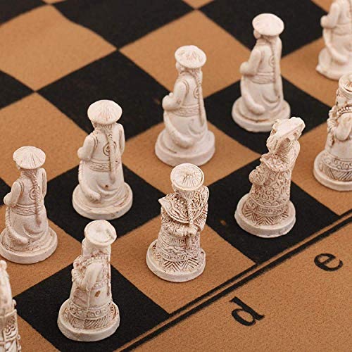 NIVOK Juego de ajedrez, figuritas Antiguas Chinas, Piezas de ajedrez, Juego de...