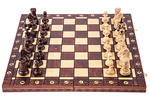 SQUARE GAME Ajedrez de Madera - AMBASADOR Lux - 52 x 52 cm - Piezas de ajedrez &...