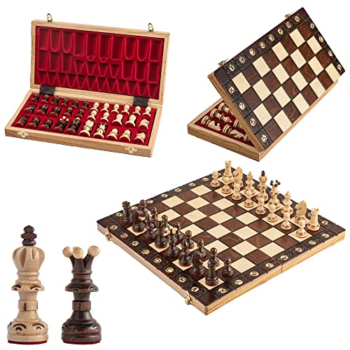 Master of Chess AMBASSADOR MINI - Juego de ajedrez de madera (35 cm), diseño...