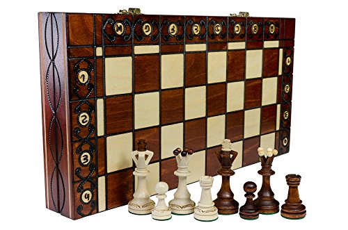 Wooden Magic SENADOR - Grande 40cm/16 adentro a Mano Juego de ajedrez clásico...